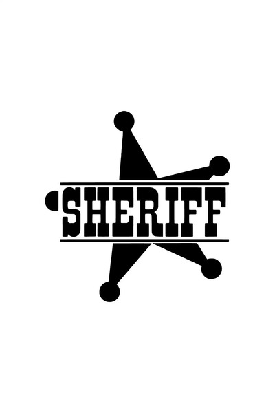 Generic Brand Sheriff Emblem Wall Decor Quality Quality Sticker 40 X 40 cm