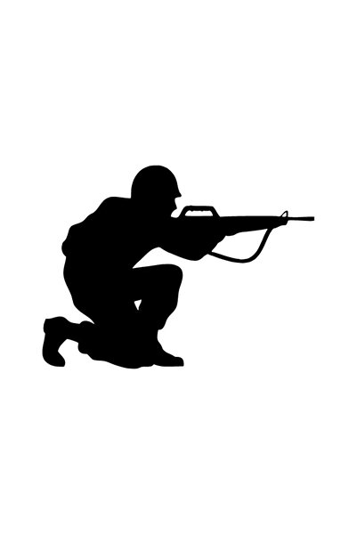 Generic Brand Engaged Soldier Wall Decor Sticker 40 X 32 cm