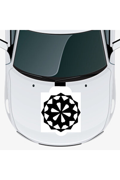 Generic Brand Flower Pattern Auto Hood Quality Quality Sticker 40 X 40 cm