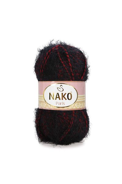 NAKO PARIS -21306- Μαλλί με νήματα πλεξίματος από μαλακή γούνα - Δεν καταστρέφει τον κνησμό (μονό μάτι)