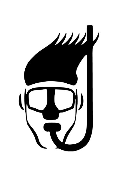 Generic Brand ملصق عالي الجودة لتزيين الجدران من شركة Snorkel Diver مقاس 40 ×...