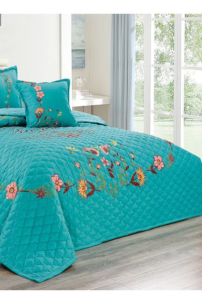 Generic Floral Compressed Comforter Set, 220 x 240 cm King Size Reversible 6 pcs Bedding Set, Multicolor