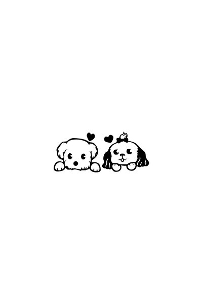 Generic Brand Cute Dogs Wall Decor Sticker 40 X 16 cm