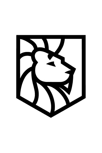 TeOraStore ملصق إطار أسد هندسي 10 × 12 سم