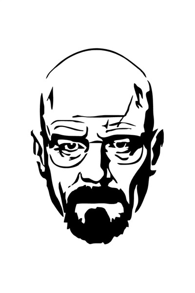 globaluxe ملصق ديكور حائط والتر وايت مقاس 40 × 60 سم