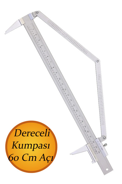 NUBLADO Derece Kumpası 60 Cm Açı Ölçer Gönye Çok Amaçlı Cetvel (12111).