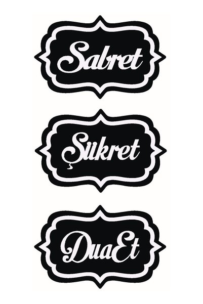 pınaxar Sabret Şükret Dua Et Sticker A+Quality 10 X 21 cm Durable