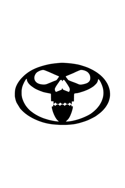 TUNCLNE ملصق عالي الجودة على شكل جمجمة مقاس 10 × 6 سم