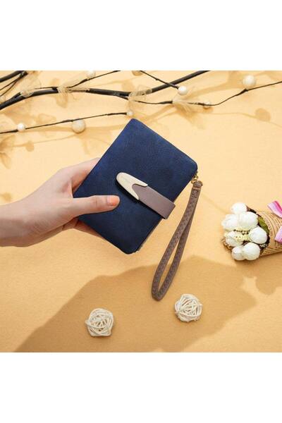 rinkadoll Küçük boy kaliteli süet deri yumuşak pratik cüzdan