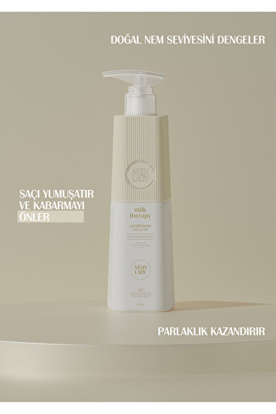 NISHLADY Milk Therapy Saç Kremi - Kuru Ve Yıpranmış Saçlara Yönelik Nemlendirici Saç Kremi