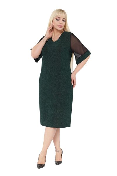 modayız Işıltılı Şık Büyük Beden Elbise 21B-2305