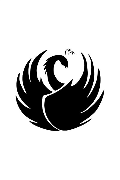 Generic Brand Winged Swan Quality Quality Sticker 10 X 9 cm