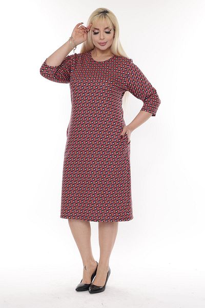 modayız Jacquard Pocketed Winter Plus Size Dress 30a-2268