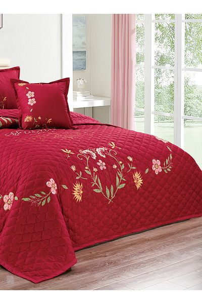 Generic Floral Compressed Comforter Set, 220 x 240 cm King Size Reversible 6 pcs Bedding Set, Multicolor