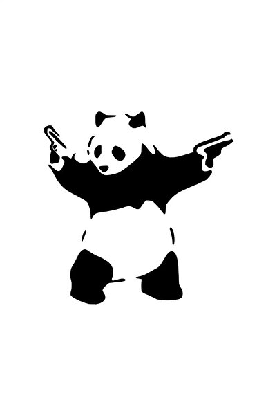 BİLGİMOLA Armed Panda Sticker 20 X 20 cm