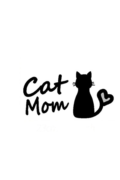 Generic Brand Cat Mom Wall Decor Sticker 46 X 24 cm