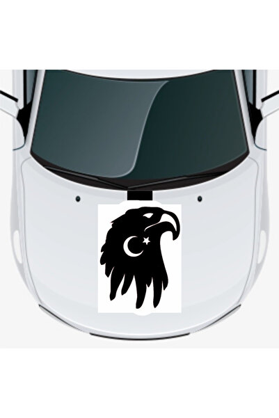 pınaxar Ayyıldız Ve Kartal Car Hood Sticker A+ Quality 40 X 40 cm Durable