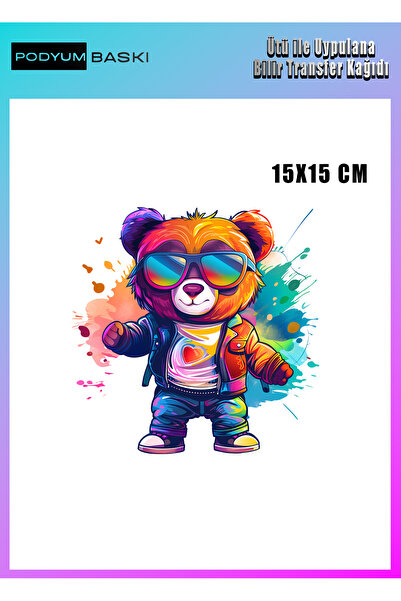 podyum baskı الحديد على النسيج DTF الطباعة تي شيرت الطباعة الملونة تيدي بير ا...