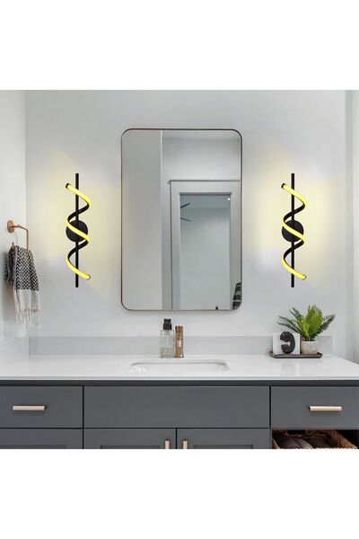 Genel Markalar BURGU ŞARJLI DUVAR APLİK SİYAH KASA GÜNIŞIĞI 3000K