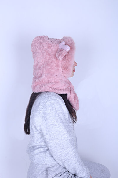 Knock Knock Knockknock Hooded Welsoft Plush Beanie - Short Scarf - Fleece Neck Collar Shawl - Eared Hat