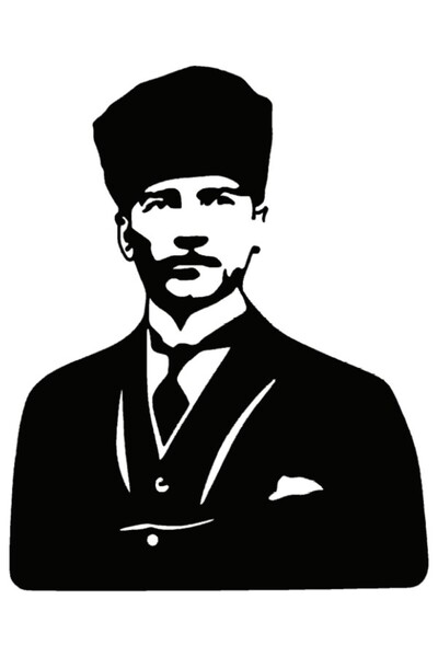 Generic Brand Hearted Ataturk Sticker 20 X 26 cm