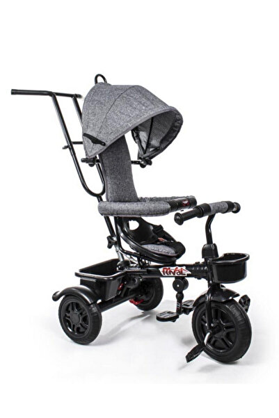 babydoor Siyah Hiper Bike Üç Tekerlekli Tenteli Ebeveyn Kontrollü Çocuk Bisik...