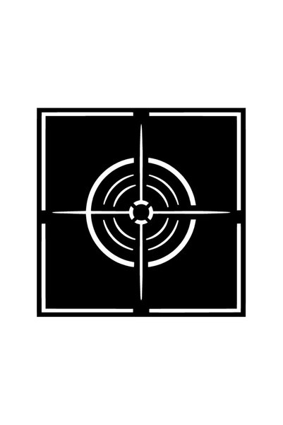 pınaxar Geometric Target Sticker A+Quality 10 X 10 cm Durable