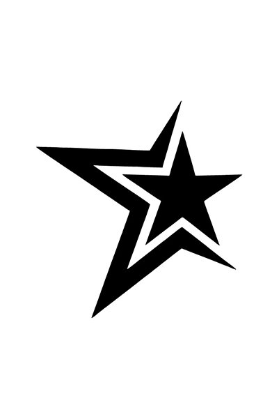 Generic Brand ملصق نجمة داخل نجمة 10×10 سم