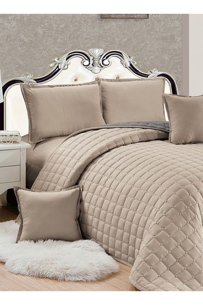 Generic Compressed two-sided Comforter Set Twin Size Tow color, 4 Pieces, Single Size