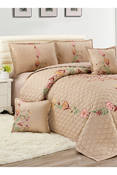 Generic Floral Compressed Comforter Set, 160 x 210 cm Twin Size Reversible 4 pcs Bedding Set, Multicolor