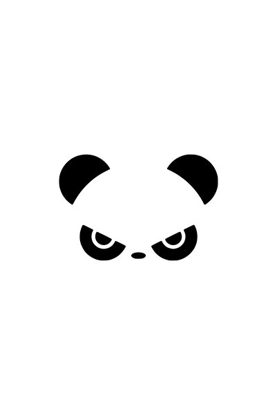 pınaxar Angry Panda Sticker A+ Quality 10 X 7 cm Durable