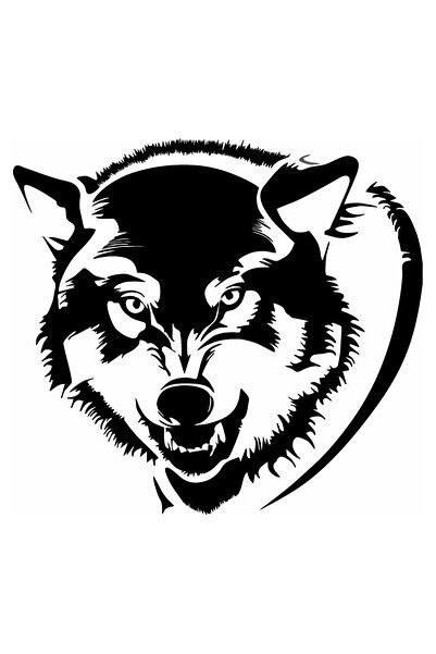 Generic Brand Wolf in the Forest Wall Decor Quality Sticker 45 X 45 cm
