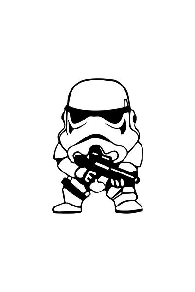 zyora ملصق عالي الجودة من ستار وورز عالي الجودة مقاس 20 × 28 سم