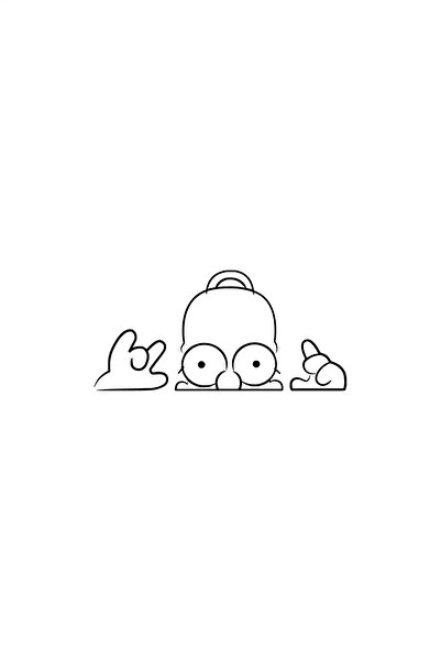 BİLGİMOLA ملصق هومر سيمبسون 10×5 سم