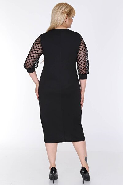 modayız Φόρεμα με μανίκια με ασημί φλοκ 3C-0572