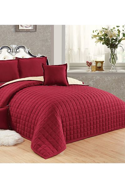 Generic Compressed two-sided Comforter Set Double Size Tow color, 6 Pieces, King Size