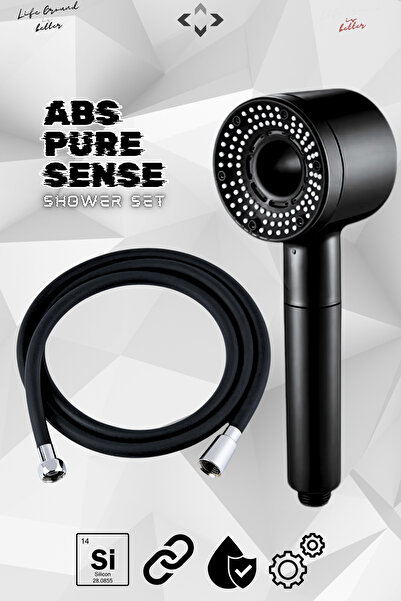 LİGROUND PURE SENSE Duş Seti 5 Fonksiyonlu Masajlı Duş Başlığı ve Silikon Duş...