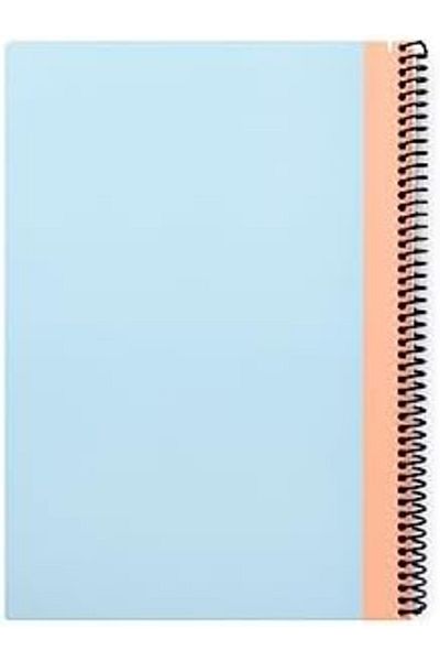 STOREMAX jvnnSHOP سلسلة Pruva Pastel، مقاس A4 100 ورقة من الورق المقوى المربعات بغلاف دفتر ملاحظات حلزوني للحيوانات الأليفة، أزرق 646268