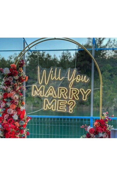 organizasyon outlet Will You Marry Me ? Model 2 Düğün Nişan Organizasyon Neon...