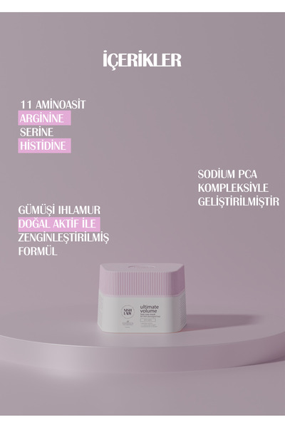 NISHLADY İnce Telli Güçsüz Saçlara Yönelik Hacimlendirici Saç Maskesi 296 ML