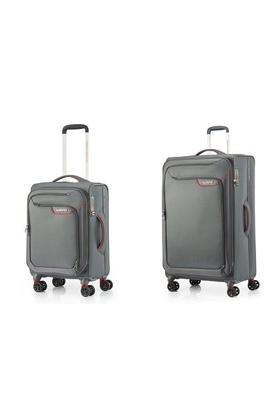 American Tourister APPLITE 4 ECO Soft Spinner Trolley Luggage 2 pcs set  Grey