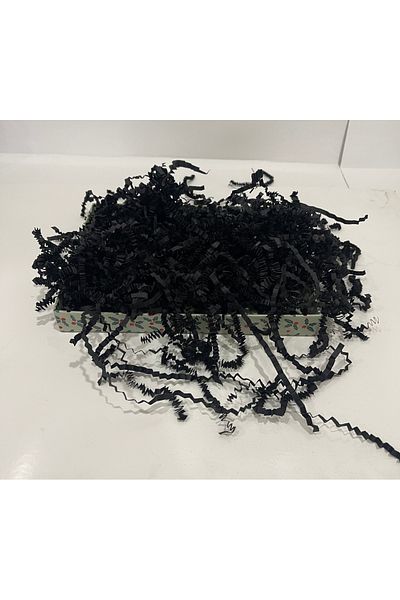 HUR-AY PACK Zigzag Cropped Pelur - Black Cropped Paper 100 Gr / Ornamental Filling Material