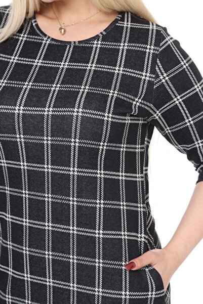 modayız Χειμερινό φόρεμα με διπλή τσέπη μεγάλου μεγέθους 4F-2498