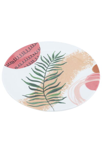 Alsaif Gallery Saif Gallery Porcelain Serving Platter, 19 x 19 x 1.8 cm, Roun...