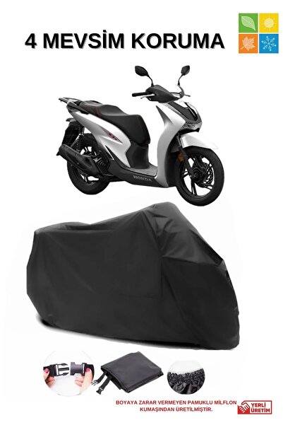 AutoEN SİYAH HONDA SH 125i SU GEÇİRMEZ DAYANIKLI MOTOSİKLET ÖRTÜSÜ