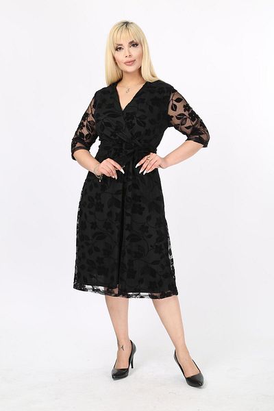 modayız Βραδινό Φόρεμα Διπλό γιακά Plus Size 9a-2146