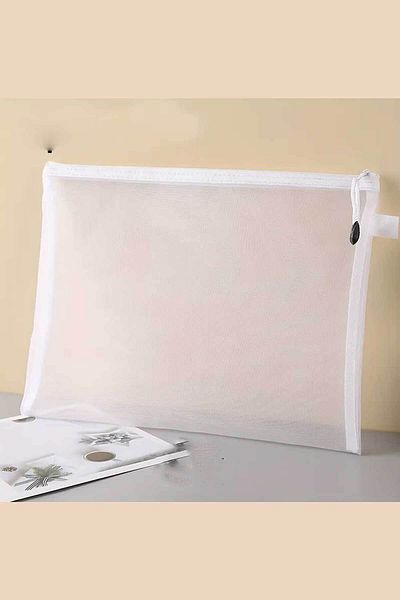 RevuBaby 1 Pcs Zippered Mesh Storage Bag - Puzzle, Organizer Pouch, Toy Bag Basket