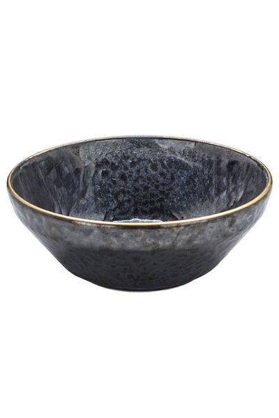 Alsaif Gallery Al Saif Gallery Porcelain Soup Bowl, 14 cm - Black