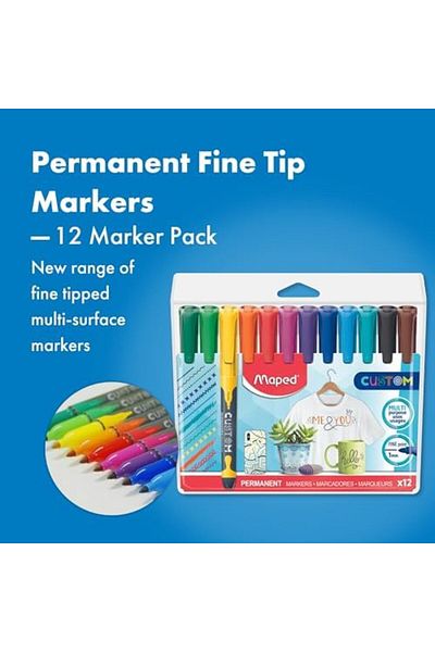STOREMAX Ysstorex 512511   Permanent Marker, Fine Tip, Hanging Package of 12 Starcolxollection 655141