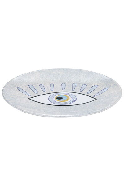 Alsaif Gallery Al Saif Gallery Porcelain Serving Plate, Round, 16 cm - Blue